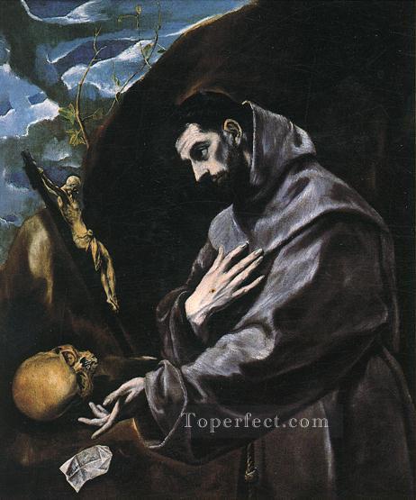 祈る聖フランシスコ 1580 マニエリスム スペイン ルネサンス エル グレコ油絵